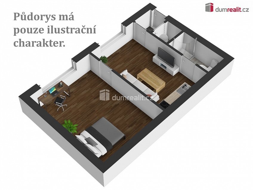 Pronájem bytu 2+kk 43 m^2 Na Sadech, České Budějovice 