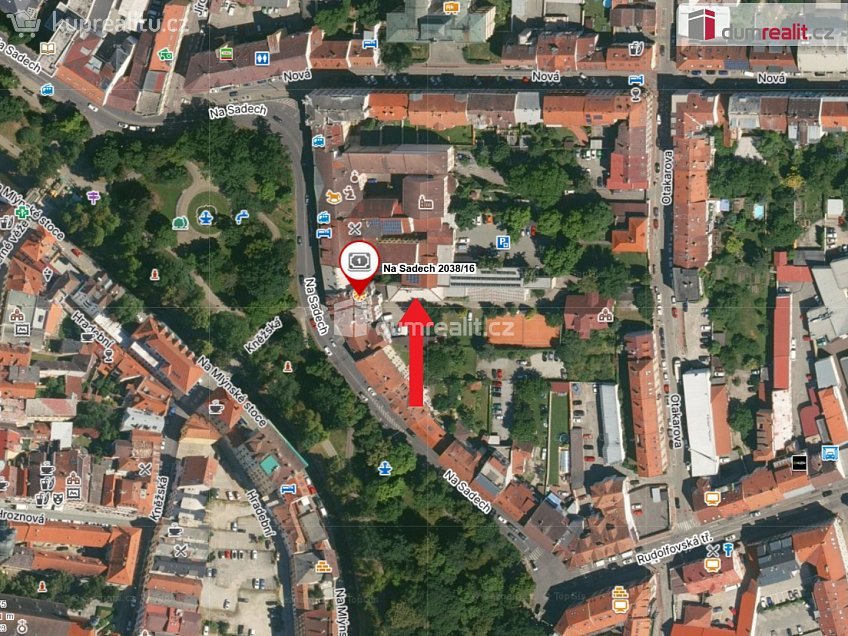 Pronájem bytu 2+kk 43 m^2 Na Sadech, České Budějovice 