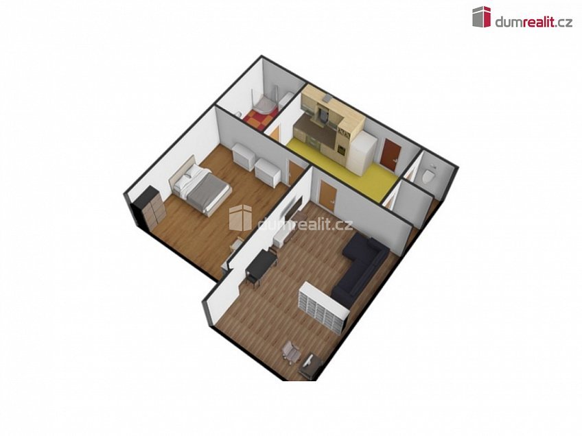 Pronájem bytu 2+kk 52 m^2 Mrštíkova, Praha 10 