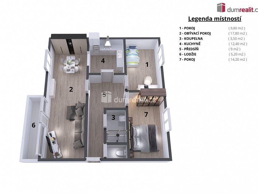 Prodej bytu 3+1 73 m^2 Všeradice, Všeradice 