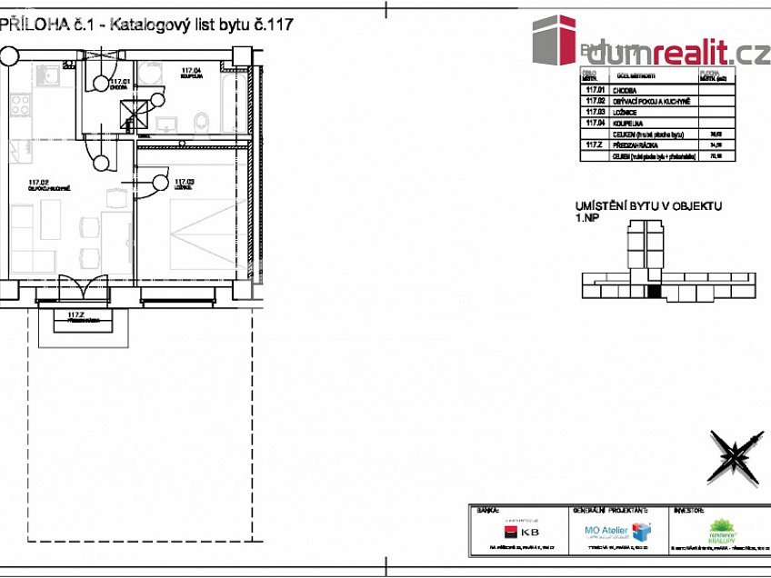 Pronájem bytu 2+kk 35 m^2 Cesta brigádníků, Kralupy nad Vltavou 
