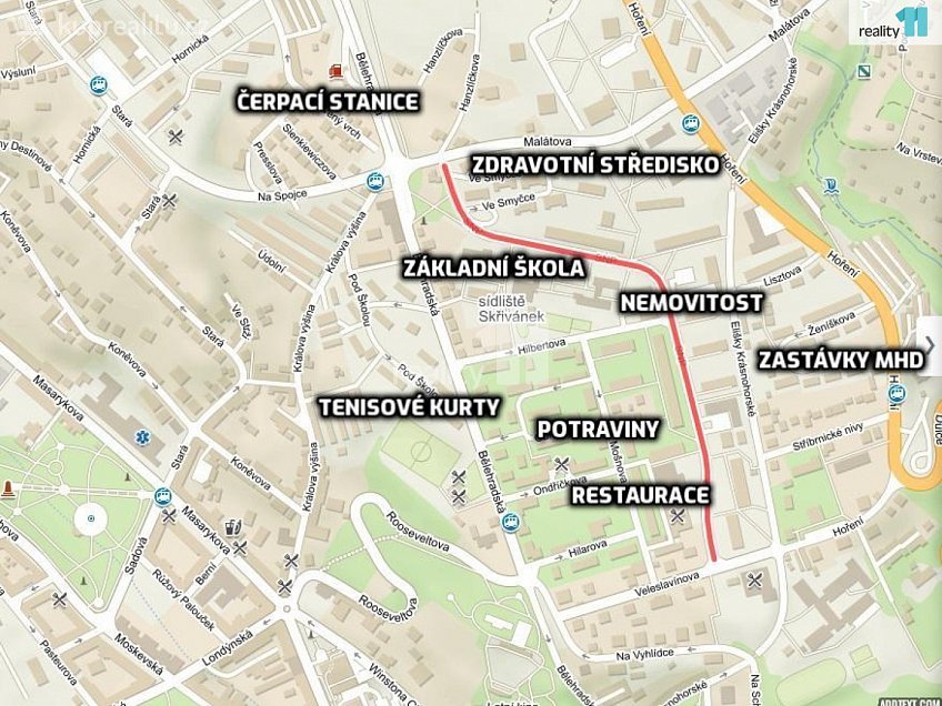 Pronájem bytu 1+kk 21 m^2 SNP, Ústí nad Labem 