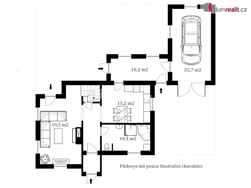 Prodej  rodinného domu 120 m^2 Kaplice, Kaplice 