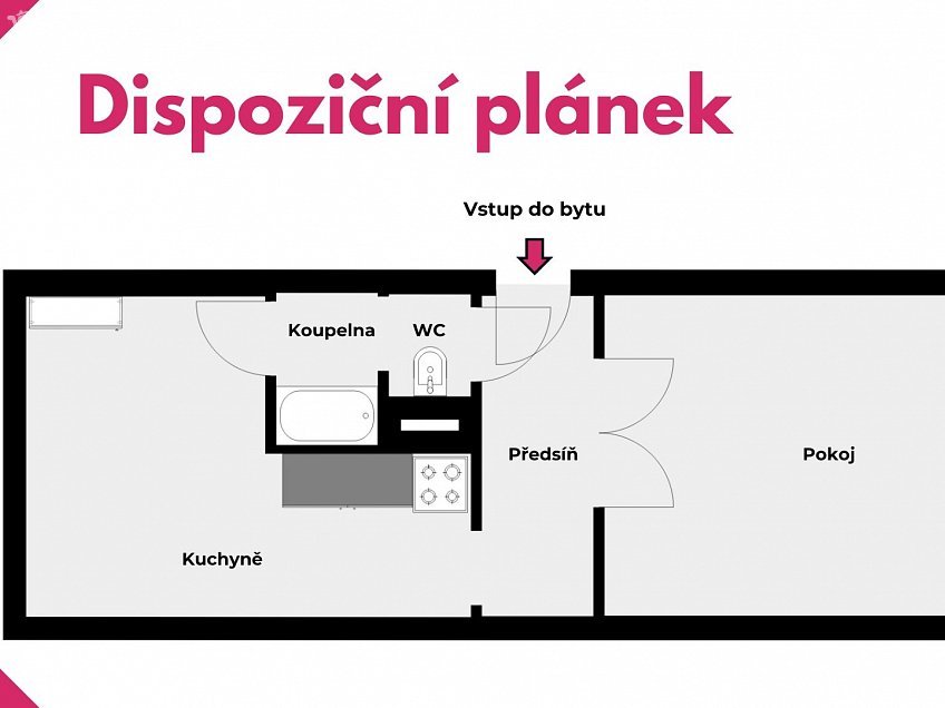 Pronájem bytu 1+1 36 m^2 Dukelských bojovníků, Znojmo 
