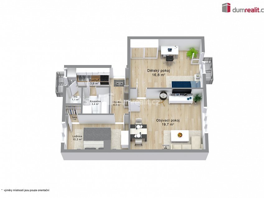 Prodej bytu 3+kk 70 m^2 Lidická, Ostrov 
