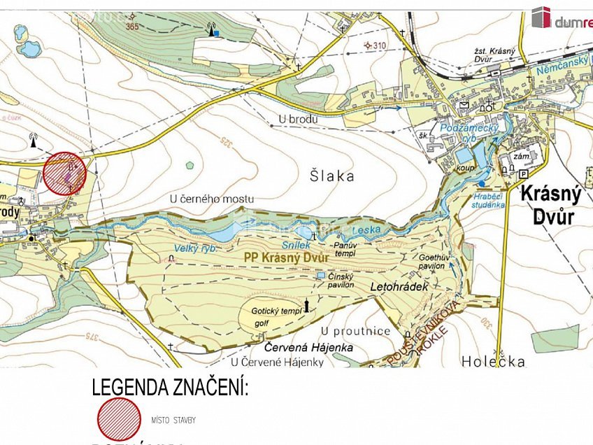 Prodej  stavebního pozemku 20000 m^2 Krásný Dvůr, Krásný Dvůr 
