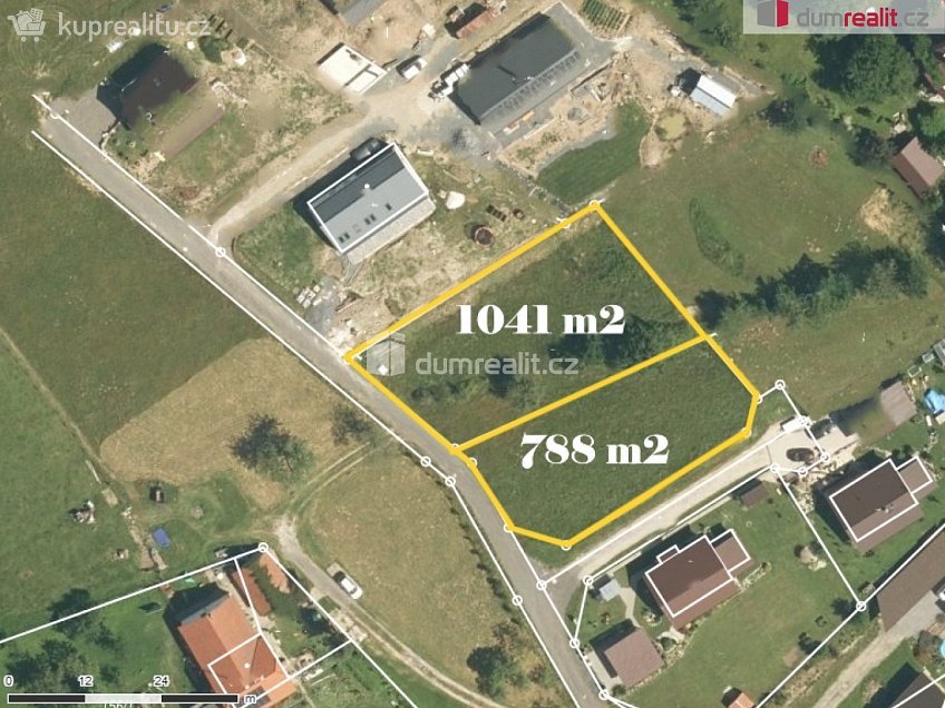 Prodej  stavebního pozemku 788 m^2 Bordovice, Bordovice 