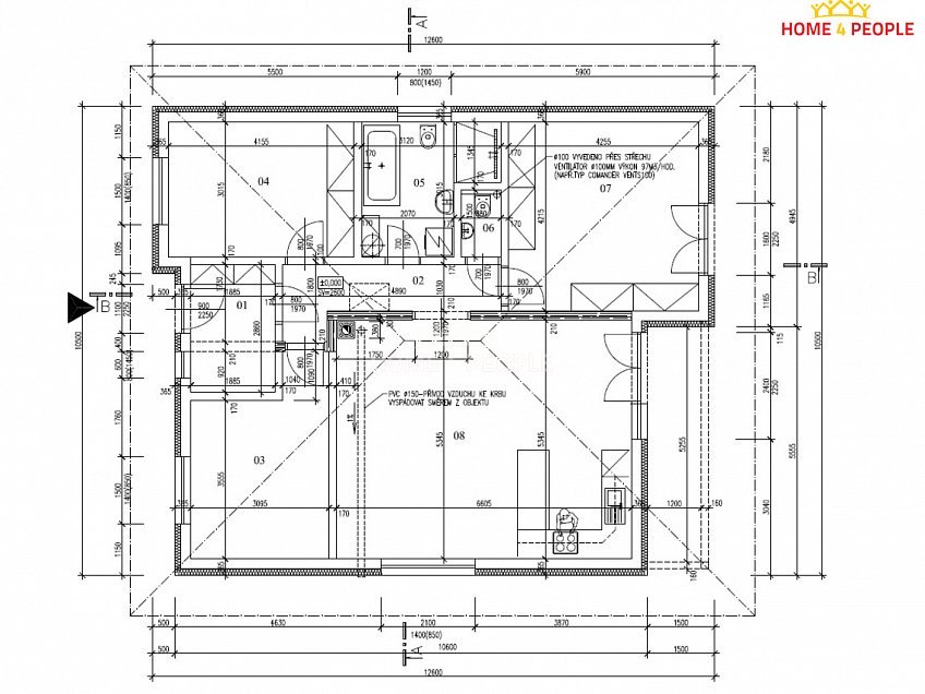 Prodej  domu na klíč 115 m^2 Holešov, Holešov 
