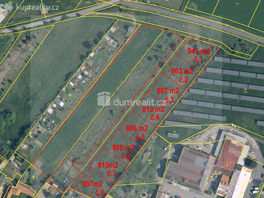Prodej  stavebního pozemku 802 m^2 Velký Borek, Velký Borek 