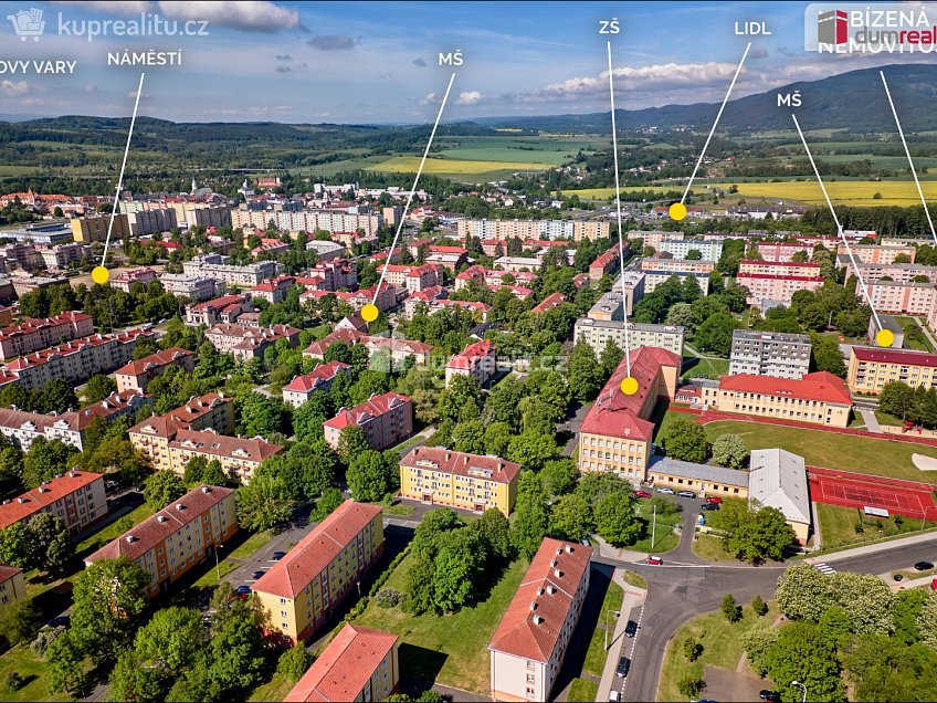 Prodej bytu 2+1 60 m^2 Masarykova, Ostrov 
