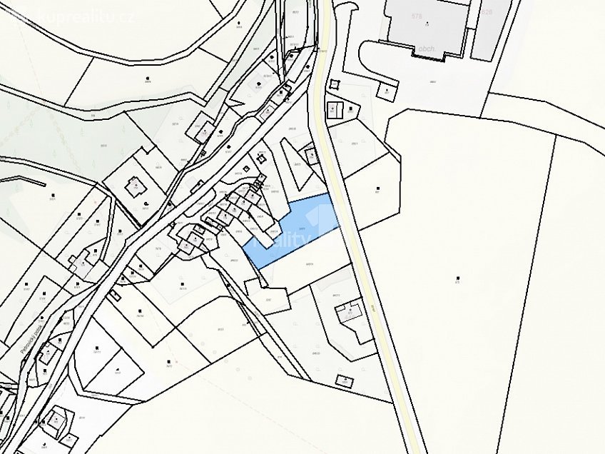 Prodej  stavebního pozemku 1611 m^2 Petrovice, Petrovice 
