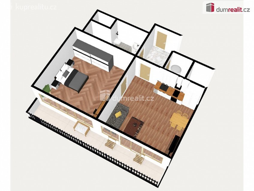 Pronájem bytu 2+kk 64 m^2 Hlavní, Štěchovice 