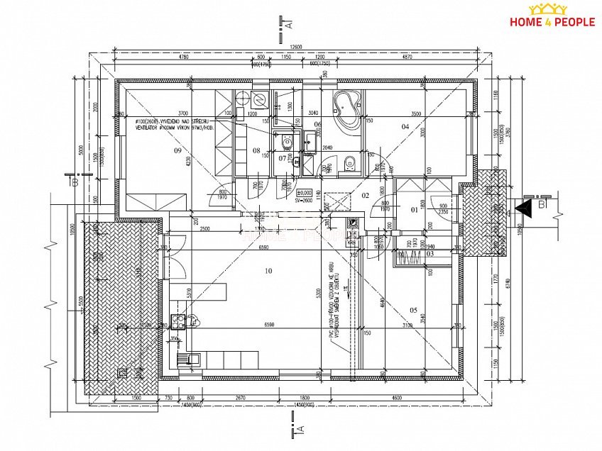 Prodej  projektu  rodinného domu 115 m^2 Luhačovice, Luhačovice 