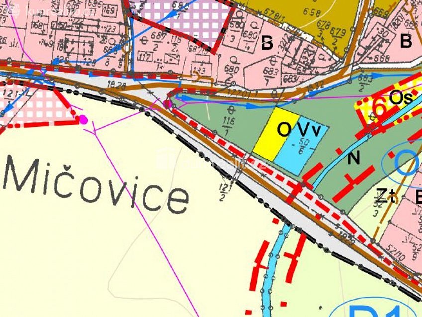 Prodej  stavebního pozemku 964 m^2 Mičovice, Mičovice 