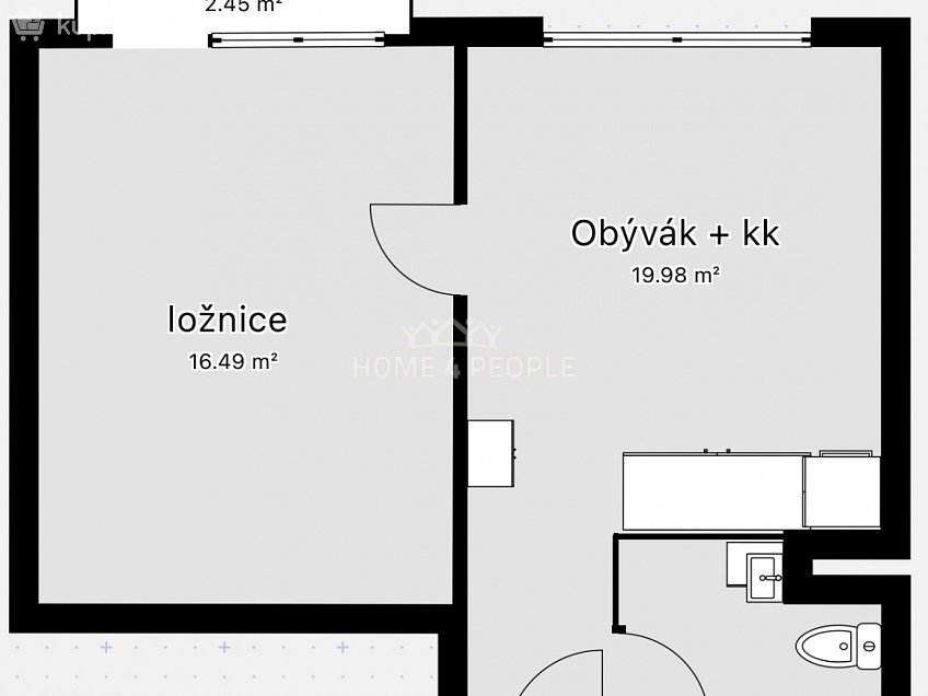 Pronájem bytu 2+kk 39 m^2 Sokolská, České Budějovice 