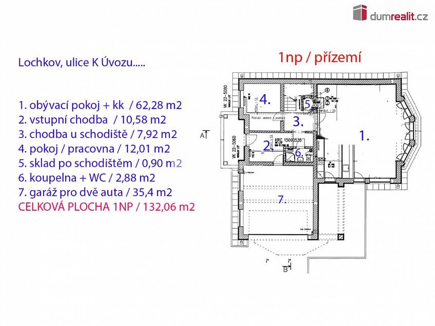 Prodej  rodinného domu 261 m^2 K úvozu, Praha-Lochkov 