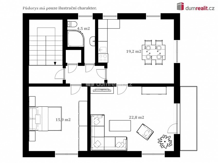 Pronájem bytu 3+kk 70 m^2 Fr. Halase, České Budějovice 