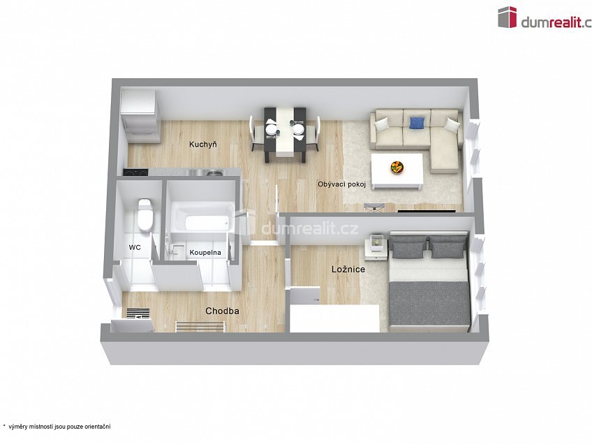 Prodej bytu 2+kk 45 m^2 Boloňská, Praha 15 