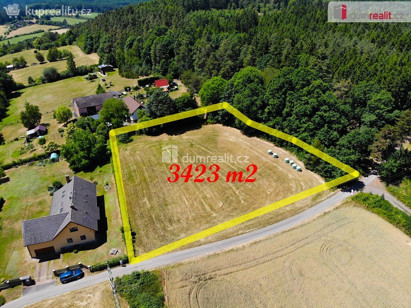 Prodej  stavebního pozemku 3423 m^2 Ohrazenice, Ohrazenice 