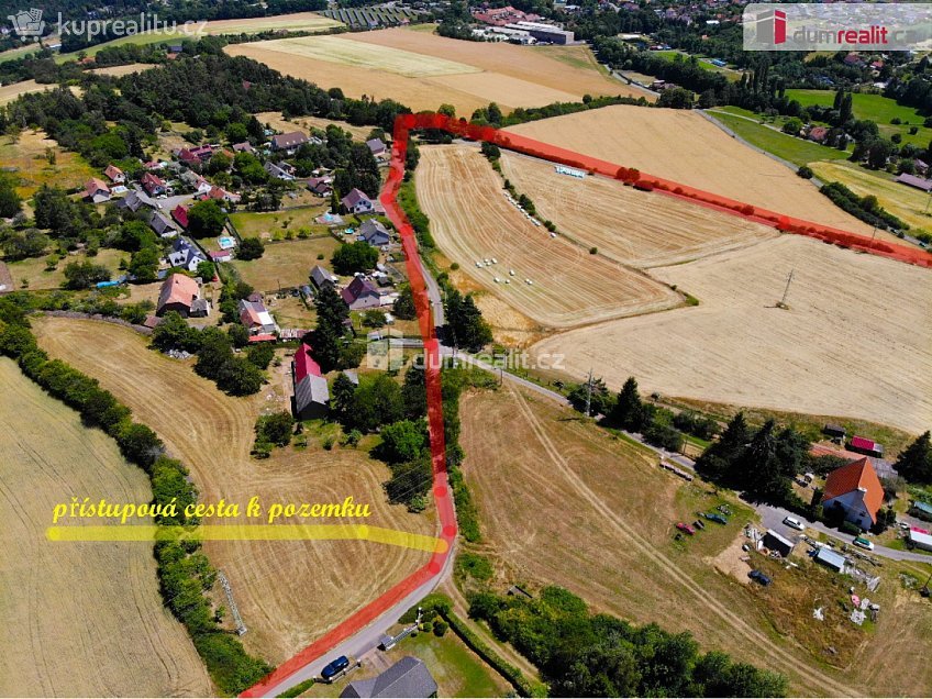 Prodej  stavebního pozemku 3423 m^2 Ohrazenice, Ohrazenice 