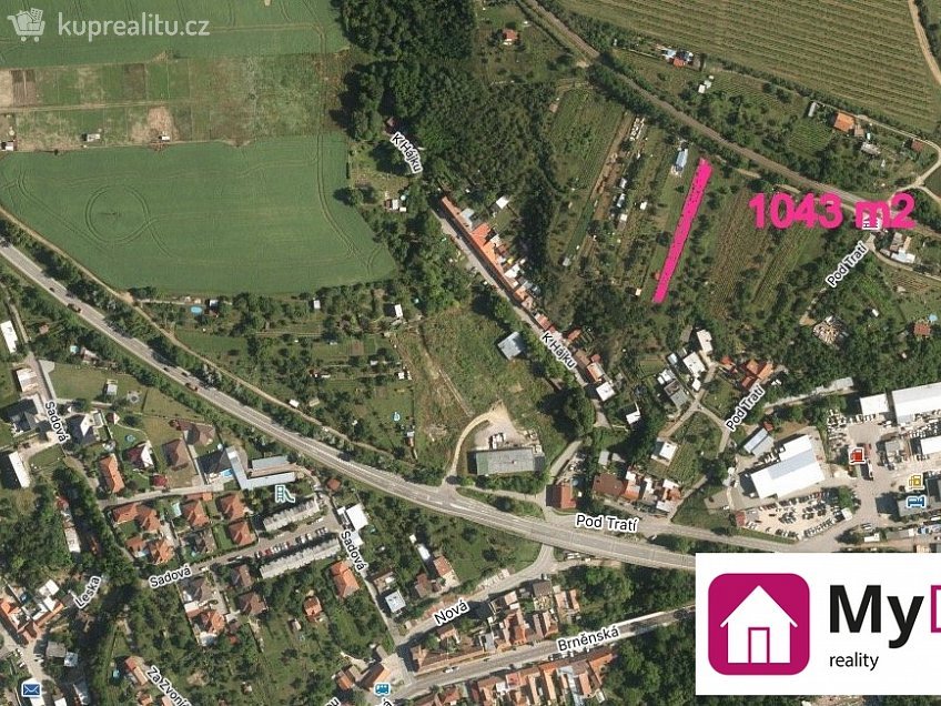 Prodej  stavebního pozemku 1043 m^2 Dobšice, Dobšice 