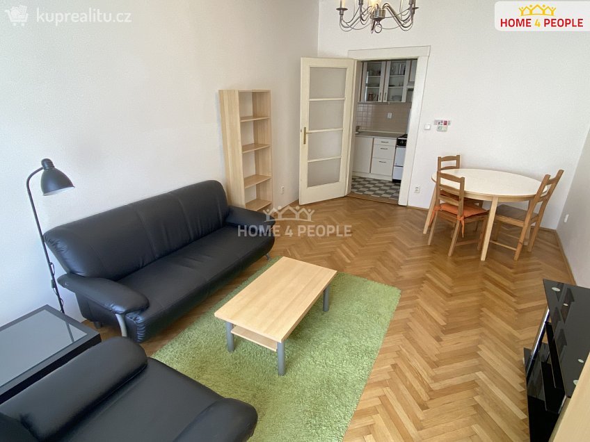 Pronájem bytu 2+1 52 m^2 Biskupcova, Praha 3 