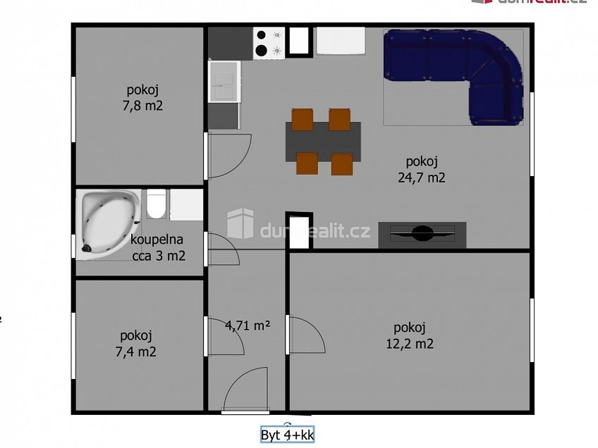 Prodej bytu 4+kk 68 m^2 Bolebořská, Praha-Dolní Chabry 