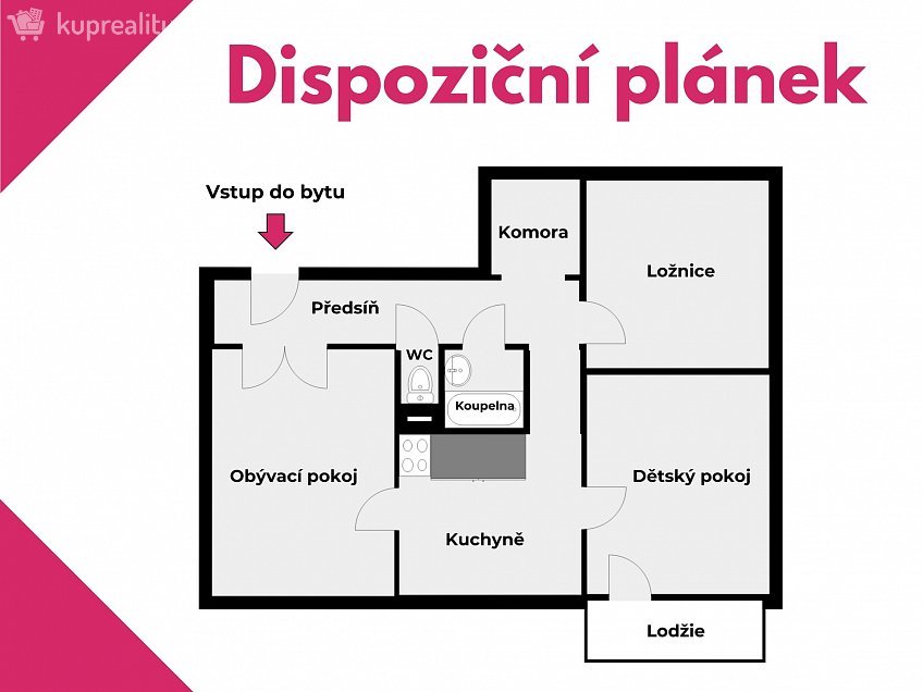 Prodej bytu 3+1 70 m^2 Novodvorská, Třebíč 