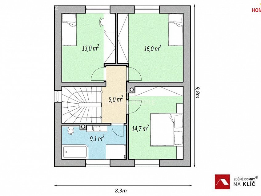Prodej  domu na klíč 121 m^2 Machová, Machová 