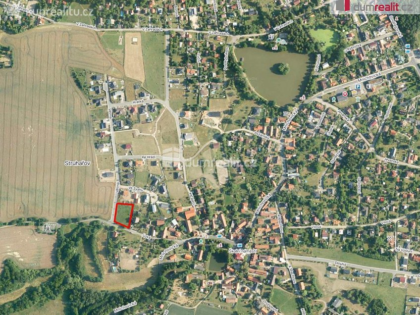 Prodej  stavebního pozemku 2126 m^2 Úzká, Struhařov 