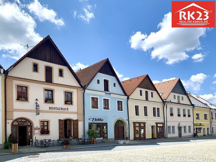 Pronájem  obchodních prostor 80 m^2 náměstí Svobody 40, Planá 