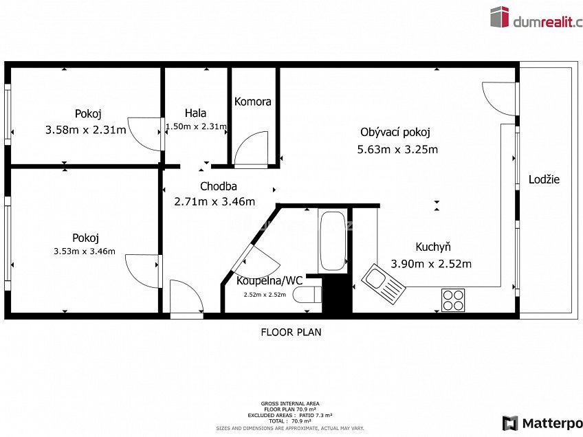 Prodej bytu 3+1 67 m^2 Revoluční, Libochovice 
