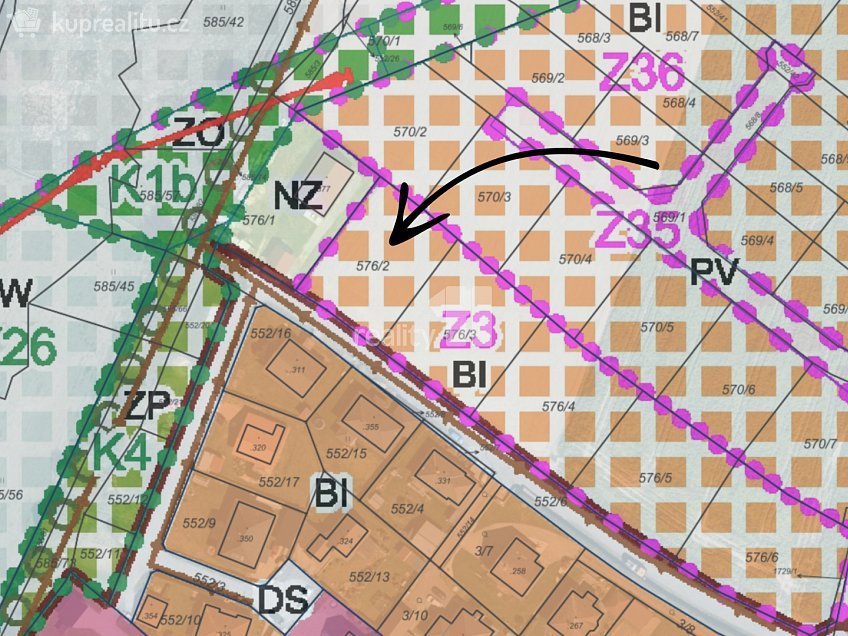 Prodej  stavebního pozemku 1093 m^2 Čejov, Čejov 