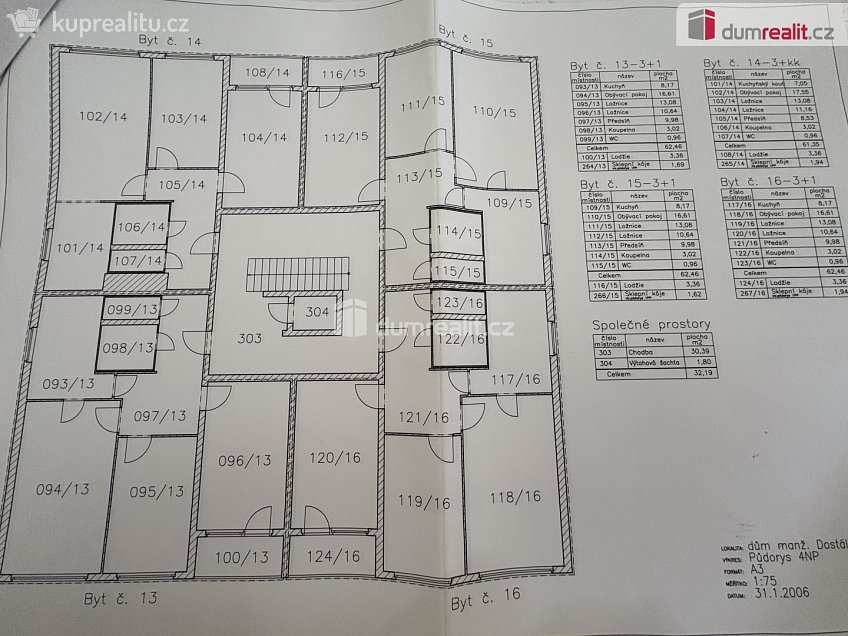 Prodej bytu 3+1 62 m^2 Manželů Dostálových, Praha 14 