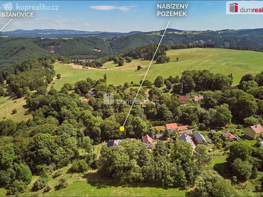 Prodej  stavebního pozemku 925 m^2 Kfely, Horní Slavkov 