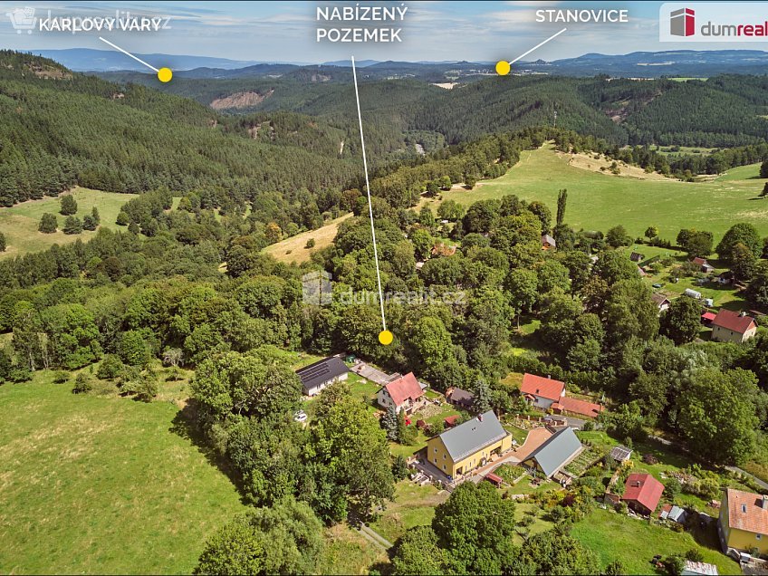 Prodej  stavebního pozemku 925 m^2 Kfely, Horní Slavkov 