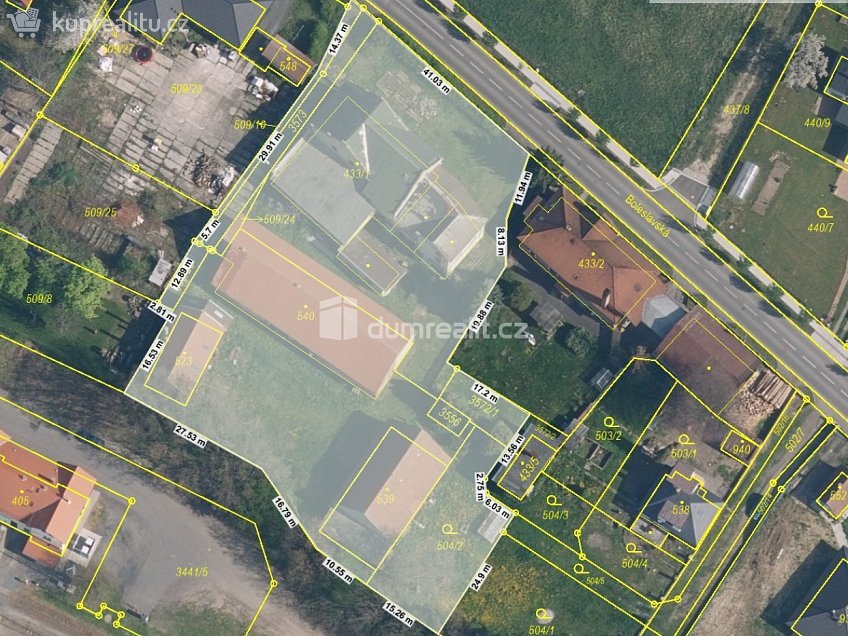 Prodej  stavebního pozemku 4412 m^2 Boleslavská, Mšeno 