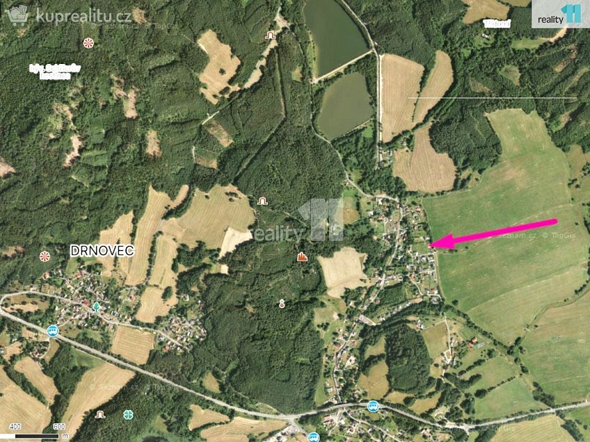 Prodej  stavebního pozemku 998 m^2 Kunratice u Cvikova, Kunratice u Cvikova 