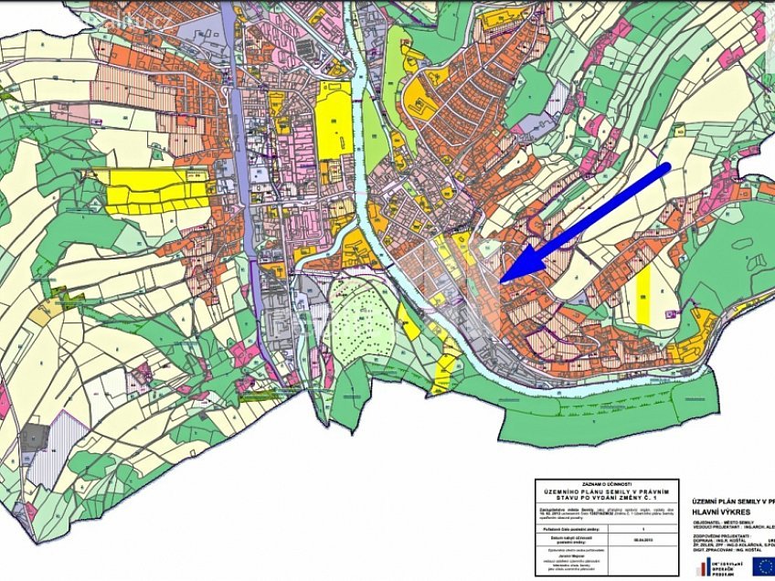 Prodej  stavebního pozemku 728 m^2 Semily, Semily 