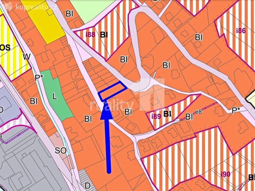 Prodej  stavebního pozemku 728 m^2 Semily, Semily 