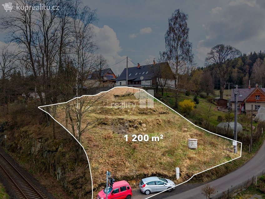 Prodej  stavebního pozemku 1200 m^2 Za Tratí, Liberec 
