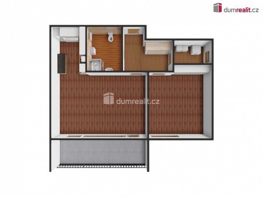 Pronájem bytu 2+kk 56 m^2 Ke Stírce, Praha 8 