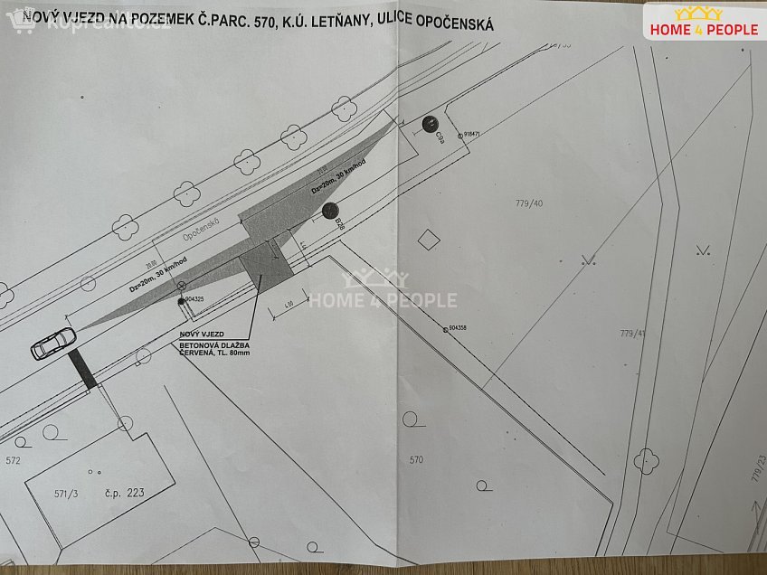 Prodej  stavebního pozemku 777 m^2 Opočenská, Praha 18 