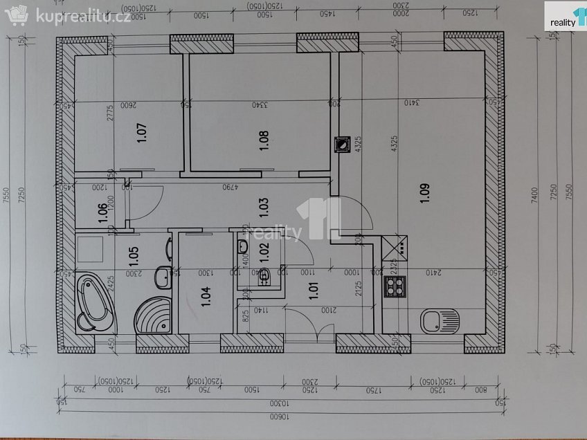 Prodej  rodinného domu 80 m^2 Poštovská, Kyšice 