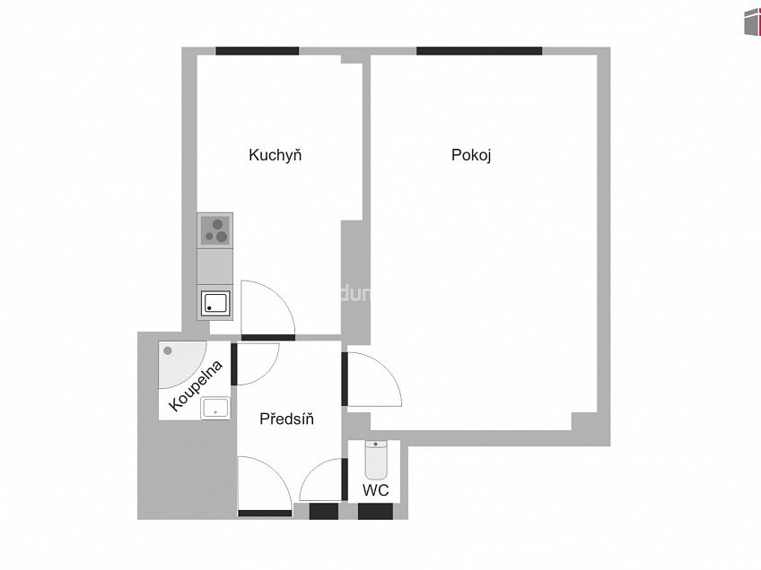 Pronájem bytu 1+1 45 m^2 Olšanské náměstí, Praha 3 