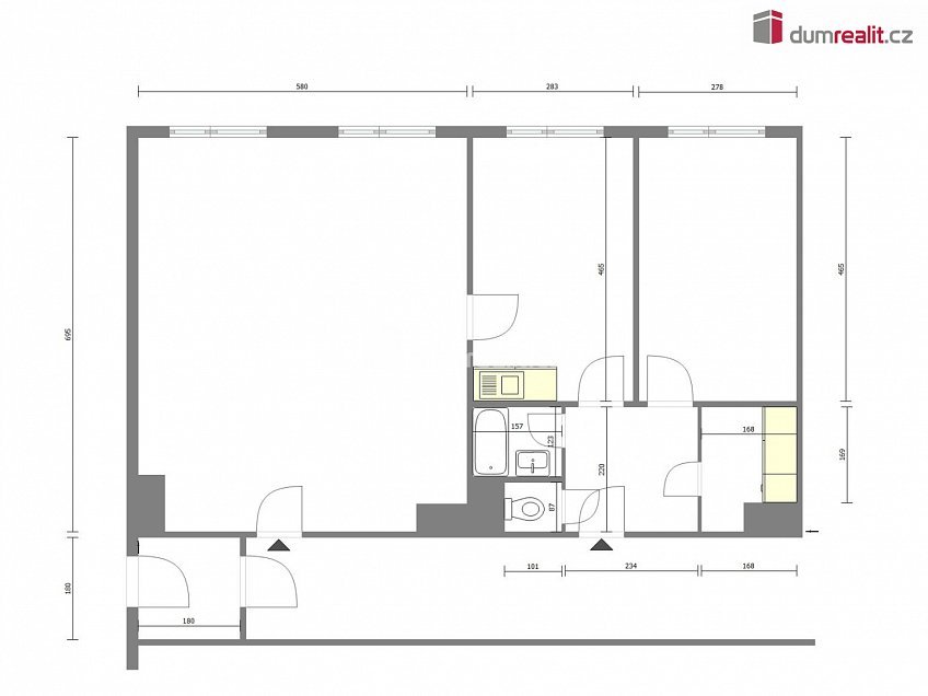 Pronájem  kanceláře 88 m^2 Kojetická, Neratovice 