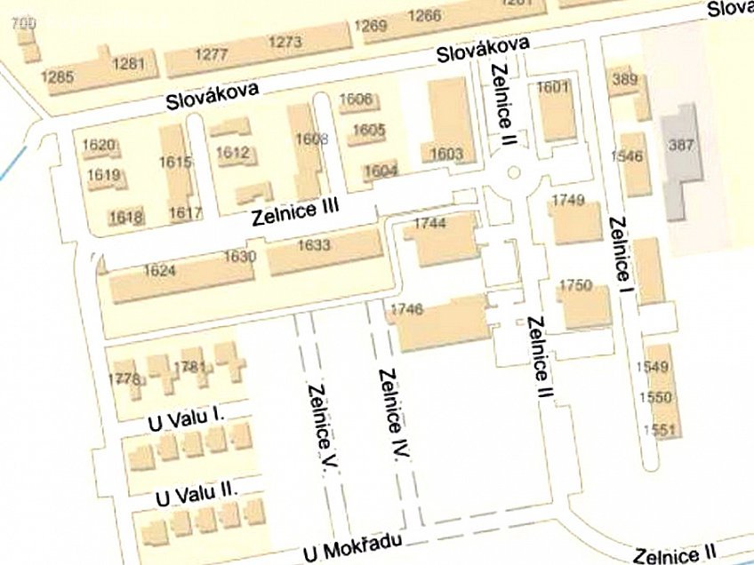 Prodej  garážového stání 25 m^2 Zelnice ll, Slavkov u Brna 68401