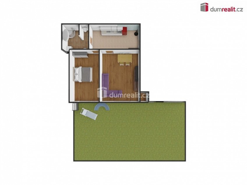 Pronájem bytu 2+kk 44 m^2 Nad olšinami, Praha 10 