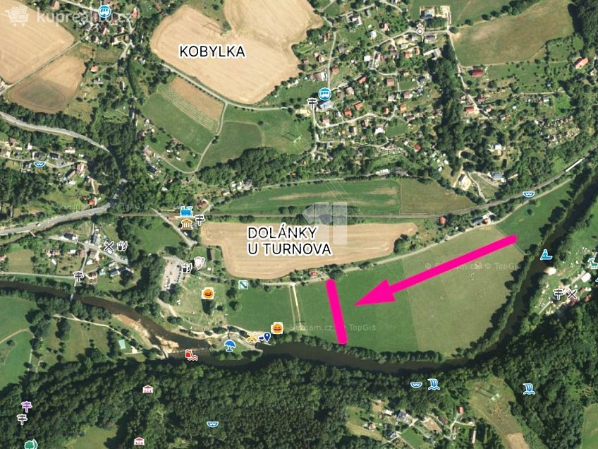 Prodej  louky 2128 m^2 Turnov, Turnov 
