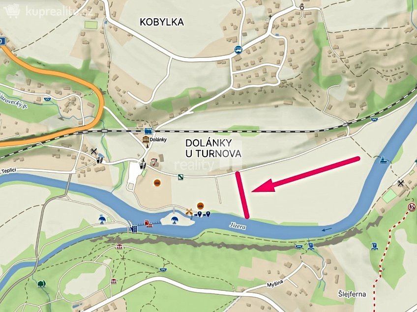 Prodej  louky 2128 m^2 Turnov, Turnov 